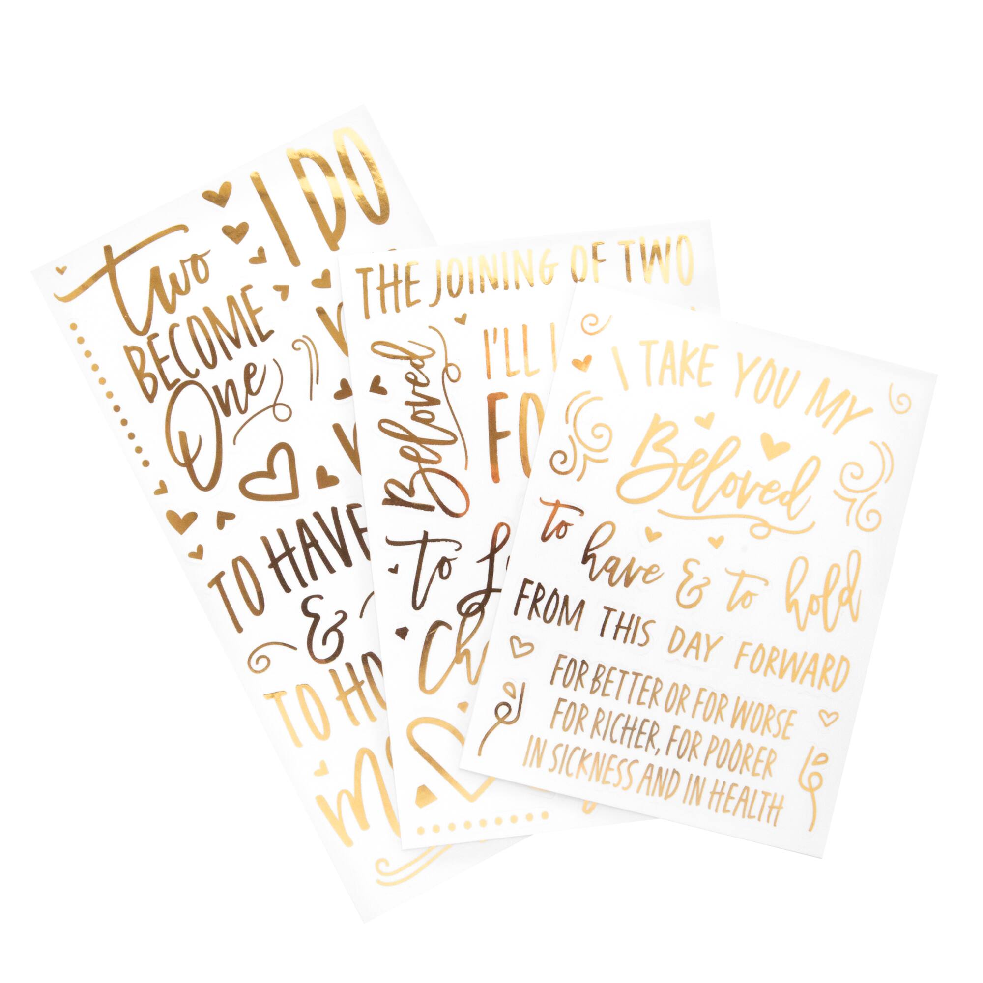Gold Wedding Phrase Stickers by Recollections™